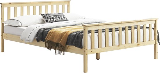 Houten bed grenen bedframe 180x200 cm hout | bol.com