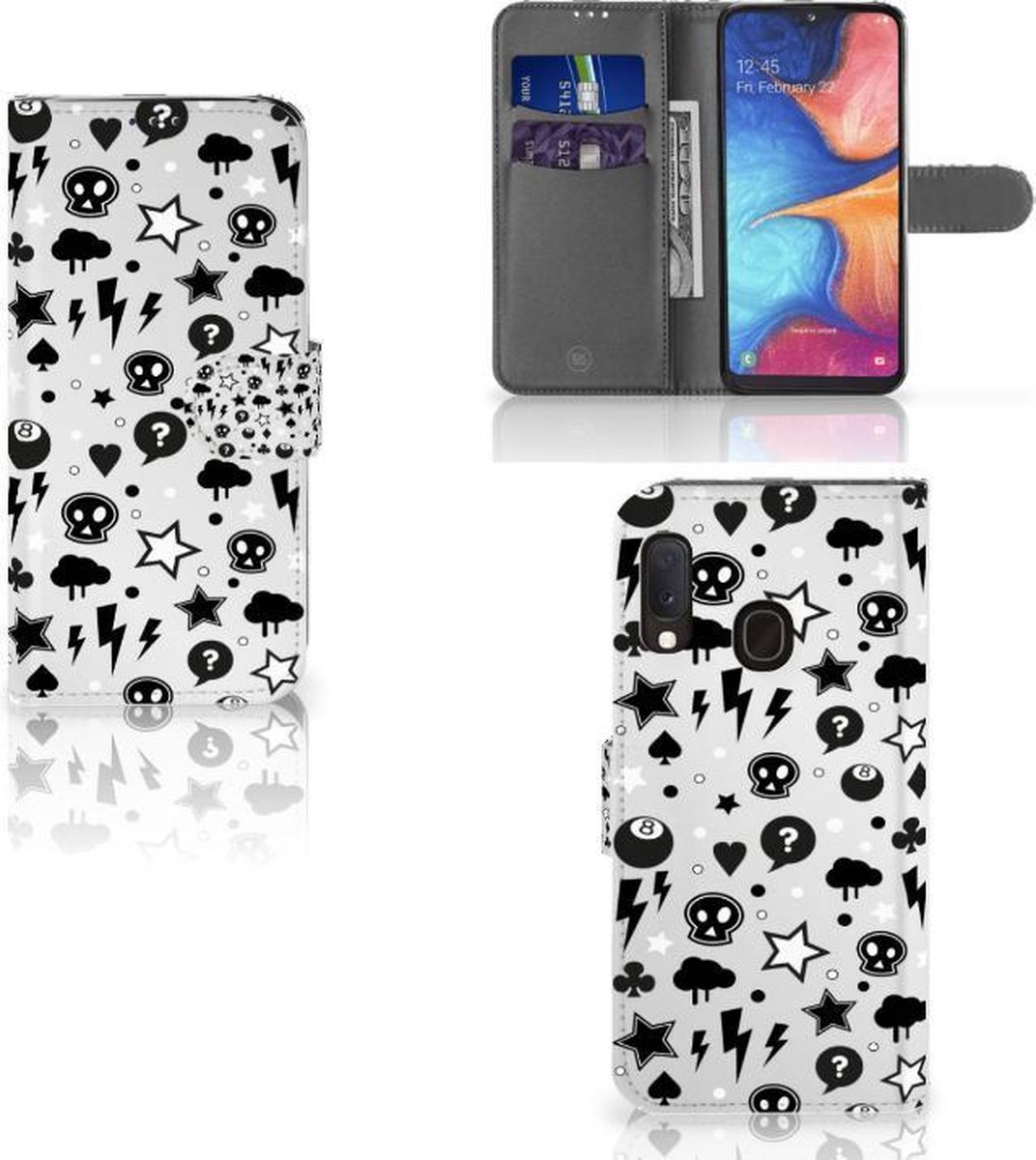 Telefoonhoesje met Naam Samsung Galaxy A20e Silver Punk
