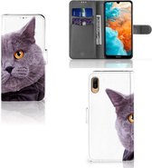 Huawei Y6 (2019) Telefoonhoesje met Pasjes Kat