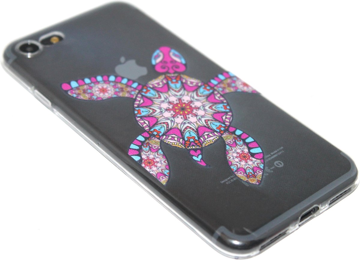 Schildpad hoesje siliconen Geschikt voor iPhone SE (2022/ 2020)/ 8/ 7