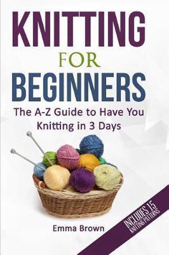 Knitting Patterns in Black&white- Knitting For Beginners - cover