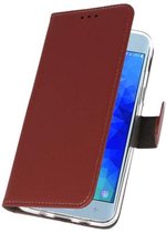Wallet Cases Hoesje voor Galaxy J3 2018 Bruin