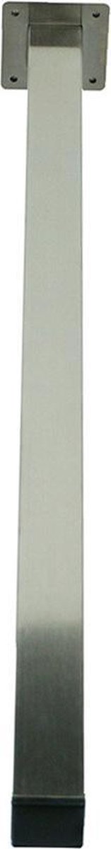 RVS Geborsteld Tafelpoot Vierkant - Zilver - 40 x 40 x 720 | bol.com