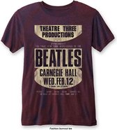The Beatles Heren Tshirt -M- Carnegie Hall Rood/Bordeaux rood
