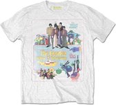 The Beatles - Yellow Submarine Vintage Movie Poster Heren T-shirt - M - Wit