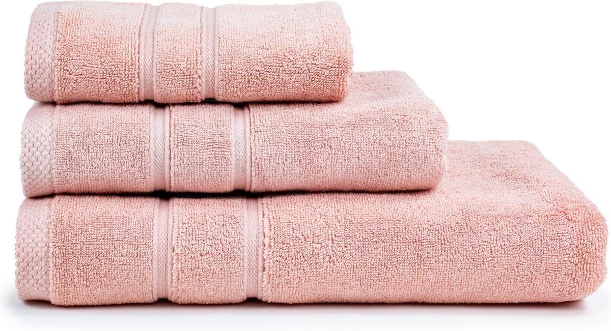 The One Voordeel Gastendoekjes UltraDeLuxe Zalm Roze 5 stuks 40x60cm