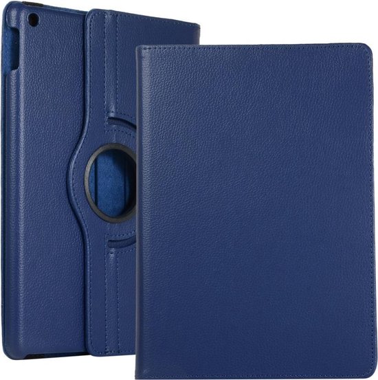 360 Rotating Book Case - Geschikt voor iPad 10.2 Hoesje - Donkerblauw