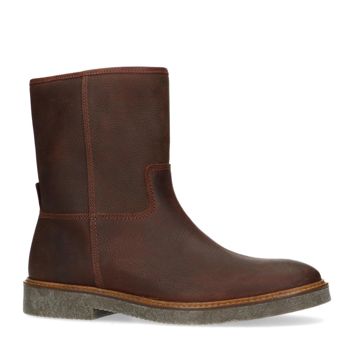 Manfield - Heren - Bruine leren boots - Maat 46 | bol.com