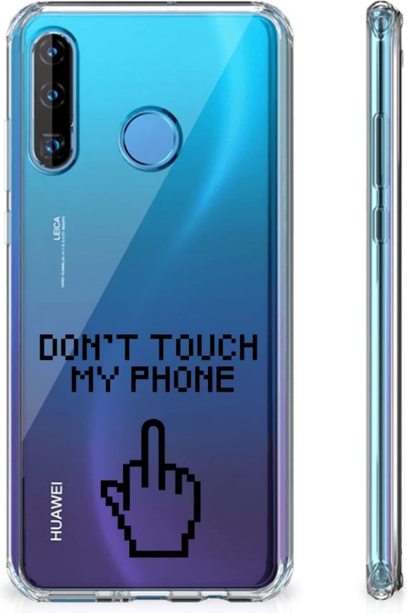 Huawei P30 Lite Anti Shock Case Finger Don't Touch My Phone