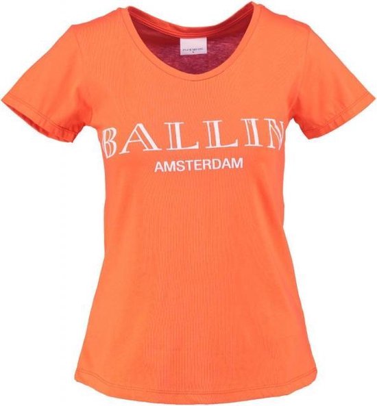 Ballin by pure white soepel oranje shirt katoen valt kleiner - Maat XS |  bol.com