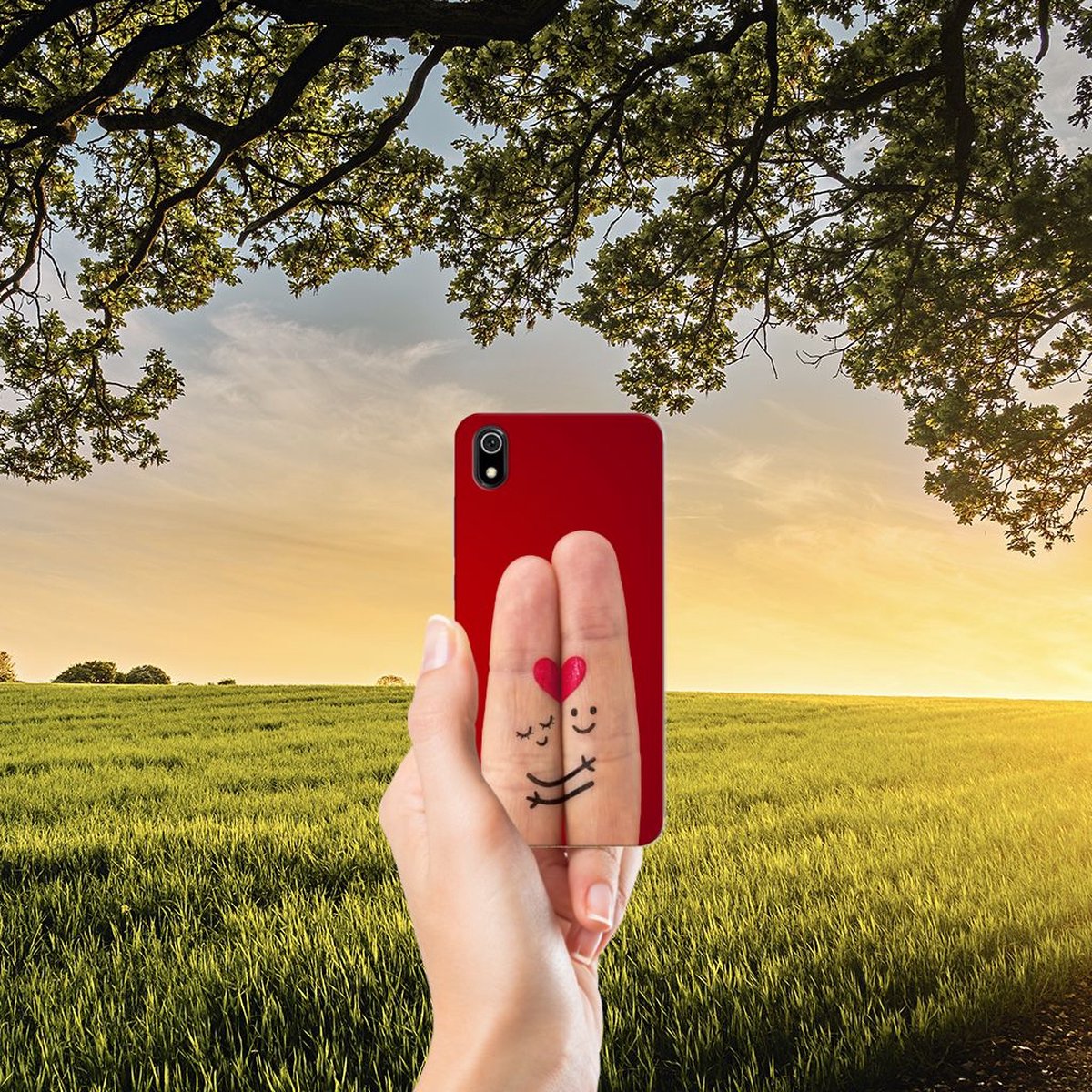 Xiaomi Redmi 7A Silicone Back Cover Liefde - Origineel Romantisch Cadeau