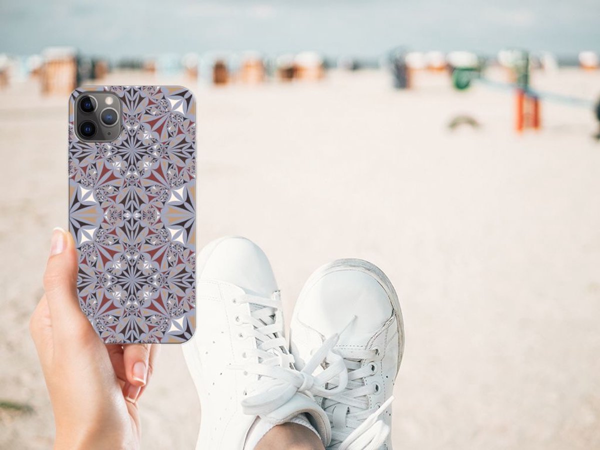 Apple iPhone 11 Pro Max TPU Siliconen Hoesje Flower Tiles