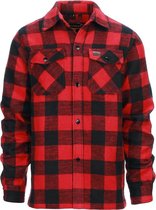 Longhorn - Lumberjack flannel shirt (kleur: Zwart/Red / maat: XXXL)