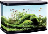 Panoramisch LED Aquarium - 76x30x45 cm - 90L - Zwart