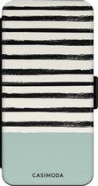 iPhone XS Max bookcase leer hoesje - Stripes on stripes