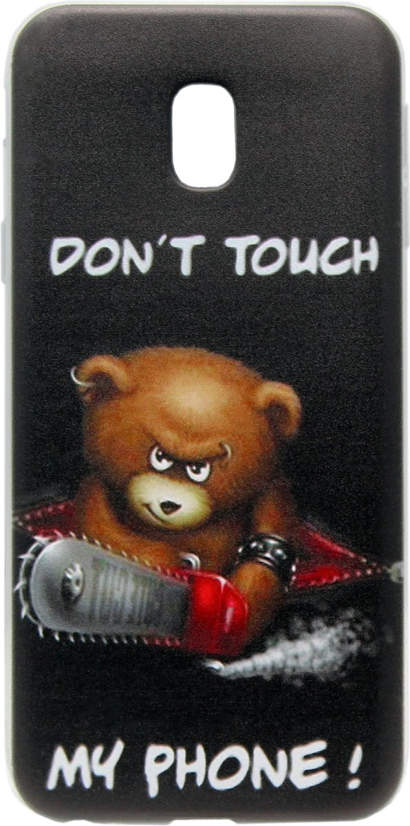 ADEL Siliconen Back Cover Softcase Hoesje voor Samsung Galaxy J3 (2017) - Don't Touch My Phone Beren