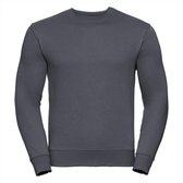 Russell Heren Sweatshirt Donkergrijs Ronde Hals Regular Fit - M