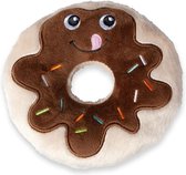 Dog toy plush schoko donut, 14cm brown