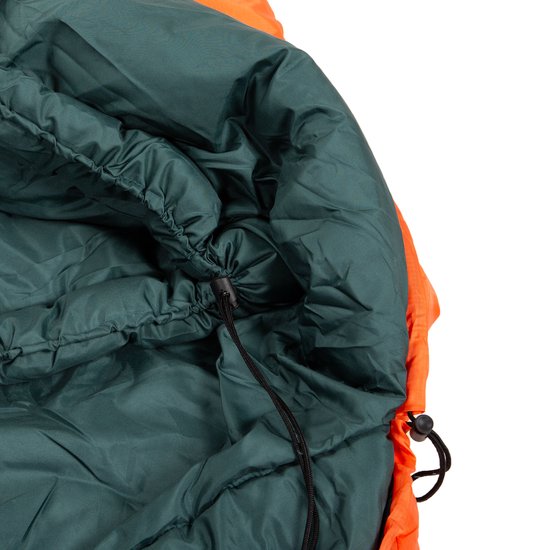 ACAMP EMERY Deken Slaapzak met capuchon 220 x 85 cm Oranje 1800 Gram PFC-Vrij van ACAMP — afbeelding 3