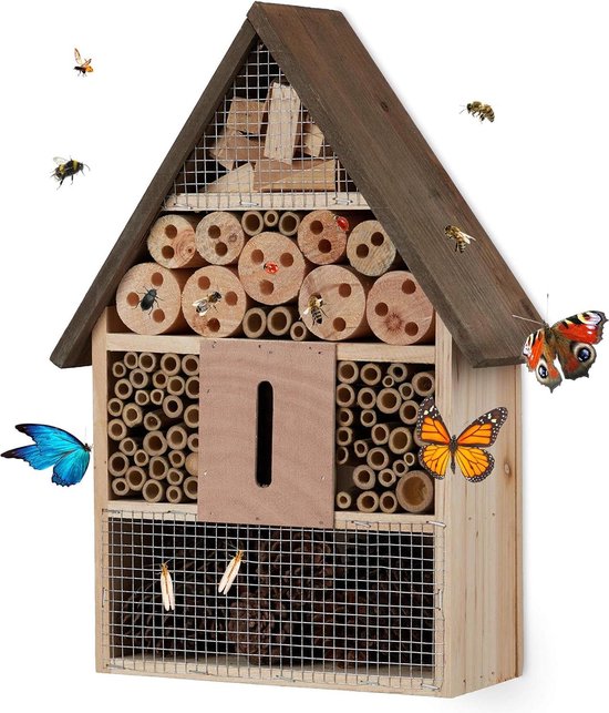 Bijen - Insectenhotel voor in de tuin met 3012 compartimenten Bijen - Insectenhotel voor in de tuin met 3012 compartimenten