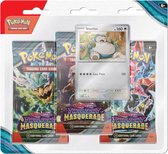 Pokémon TCG - Scarlet & Violet - Twilight Masquerade 3 Booster Blister Pack Revavroom/Snorlax (1 Random Blister)