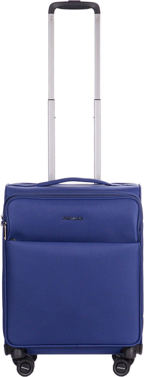 Stratic Light+ - zachte koffer - handbagage – 55x40x20 cm – 2,1 kg - 37 L – lichtgewicht – donkerblauw