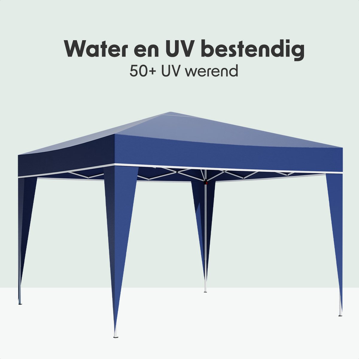 LifeGoods Partytent - Opvouwbaar - 3x3 m - Easy Up - Paviljoen - Vouwtent - Met Draagtas - Blauw thumbnail 6