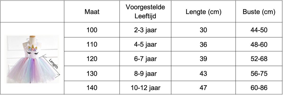 Joya Kids® Luxe Witte Eenhoorn Verkleed Jurk met Pailletten | Unicorn Jurk kostuum | Prinsessen jurk verkleedjurk + Haarband | Jurk met pastel tule rok | cadeau meisje | — afbeelding 14