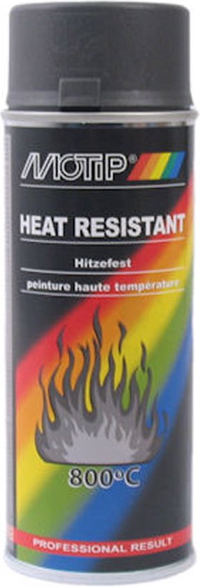 Bombe de peinture Motip pour Auto Noir mat 800° / 400ml / M04031 Neuf
