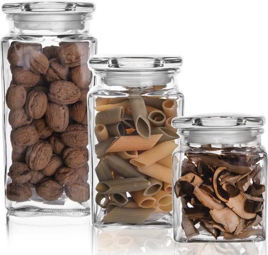 Fit het nieuwe jaar in – Vershouddoos 1040 ml glas luchtdicht - voedsel