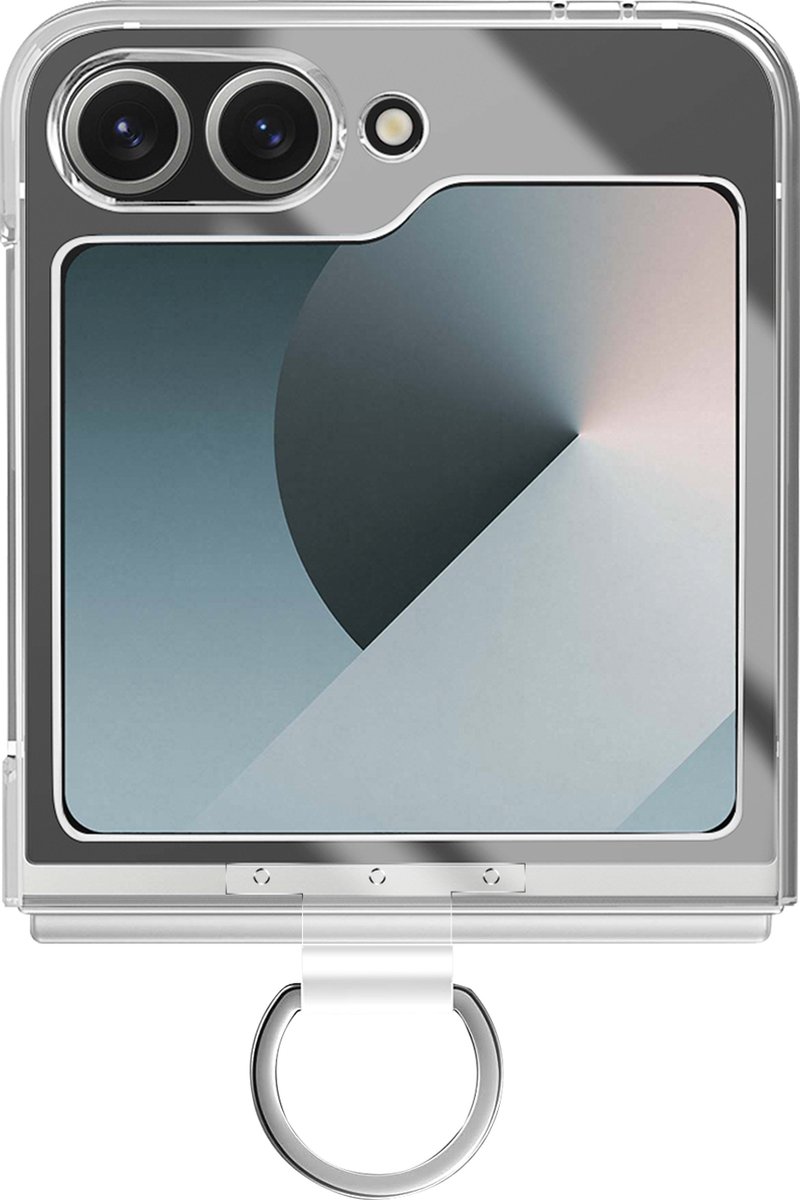 Avizar Ringhoes Geschikt voor Samsung Galaxy Z Flip 6 Stijve bescherming, Transparant