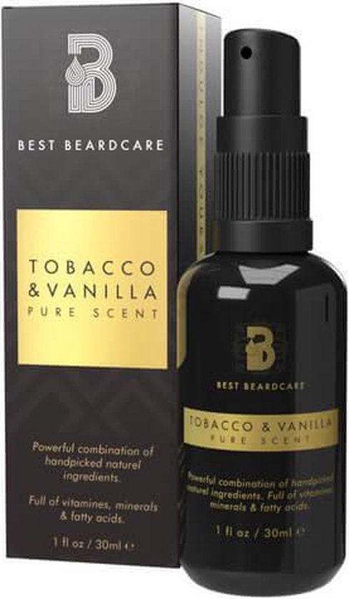 Foto: Baardolie tobacco vanilla 30ml baardverzorging baard olie met doseerpomp voor gevoelige huid baardparfum best beardcare beard oil