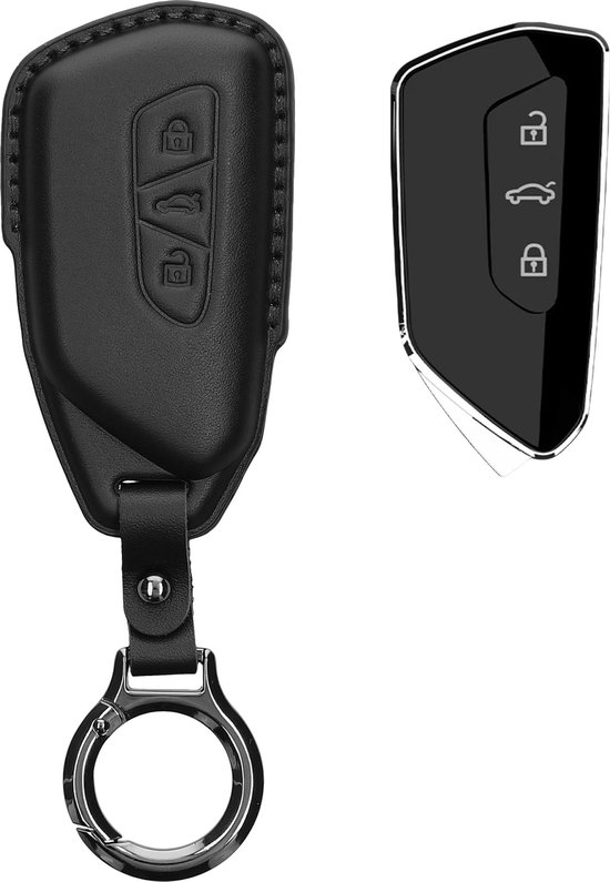 kwmobile autosleutel hoesje compatibel met Ford 3-knops autosleutel Keyless Go hoes - Autosleutel behuizing - Sleuteletui in zwart