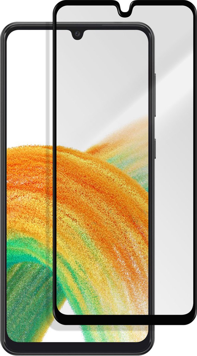 Gehard Glas Geschikt voor Samsung Galaxy A33 5G, 9H Afgeschuinde zwarte rand