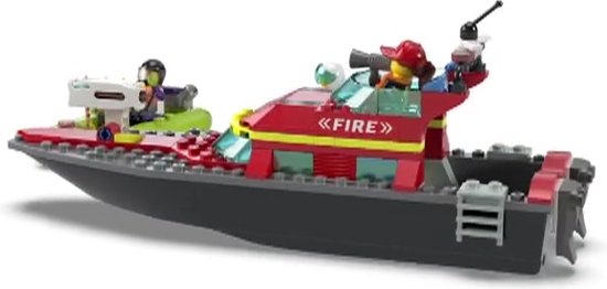 バトルスタディーズ 1-44 LEGO City Reddingsboot - Brandweer Speelgoed Boot voor Kinderen