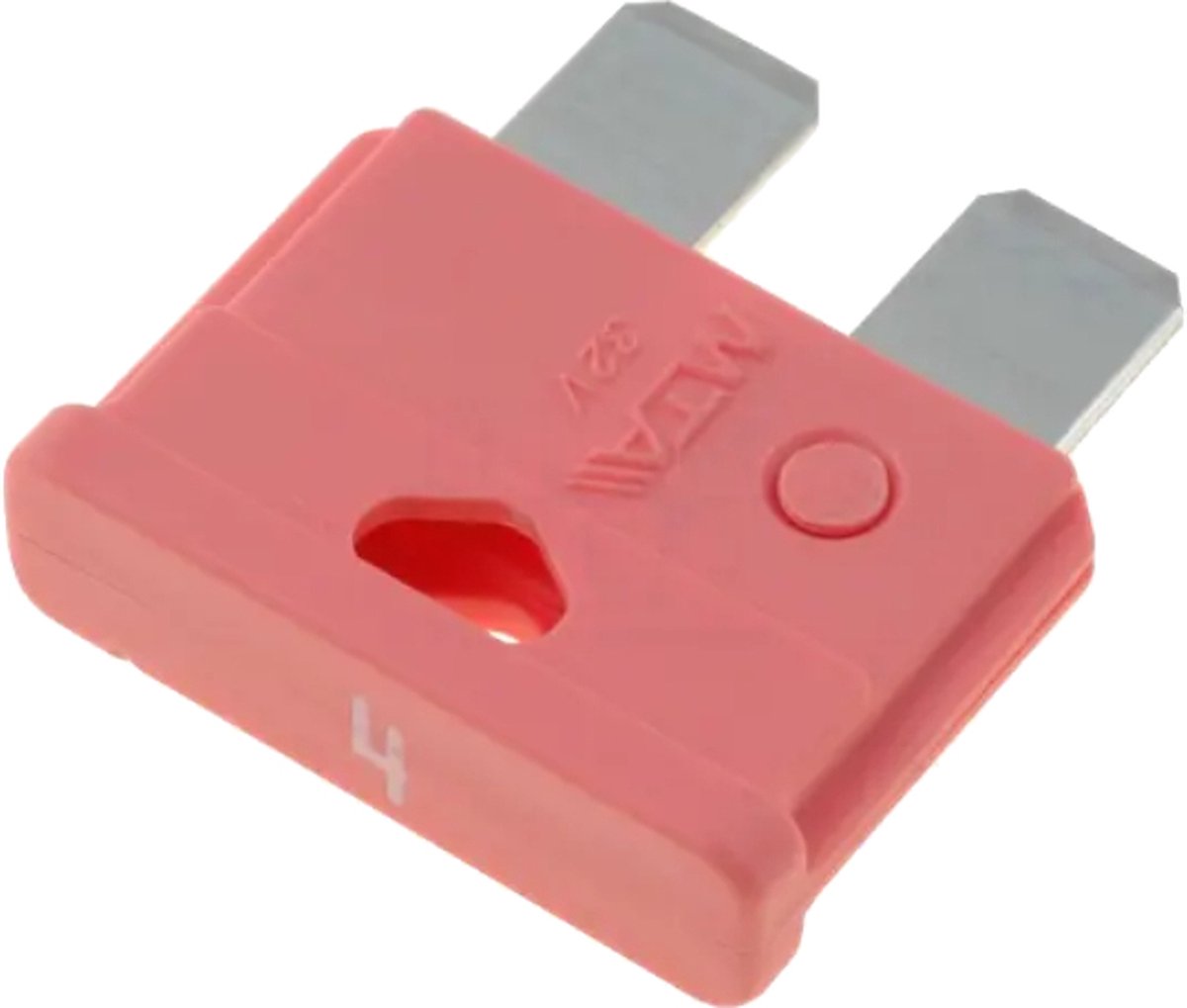 Autozekering - 4 Ampere - Roze - 10 stuks