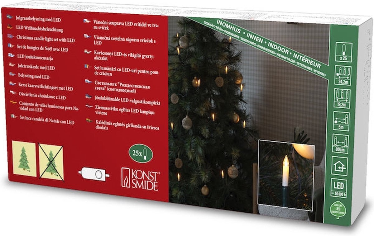 Konstsmide LED Kerstboomverlichting 4,5 V Lichtketting Barnsteen – foto 2
