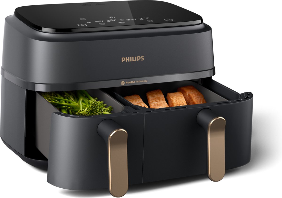 Philips 3000 Serie NA352/04 Airfryer met Dubbele Mand 9L - afbeelding 3