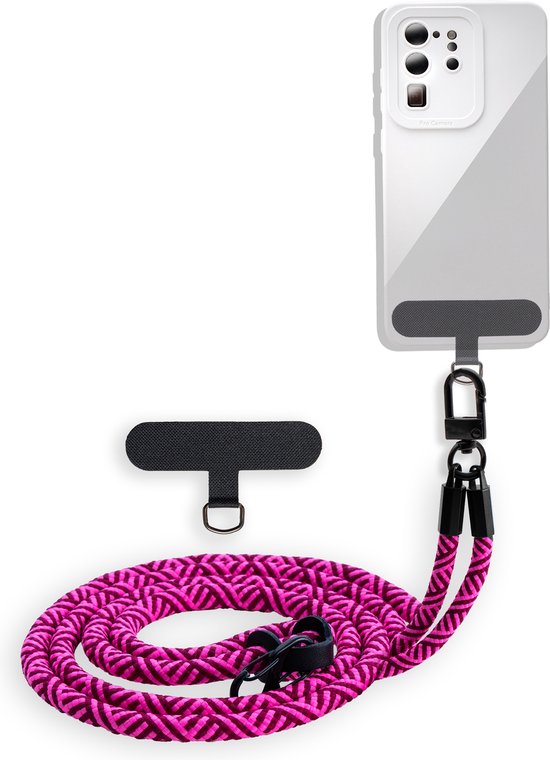 Chaîne de téléphone portable Cadorabo adaptée au Samsung Galaxy M51 version US en ROSE avec sangle réglable à accrocher autour du cou