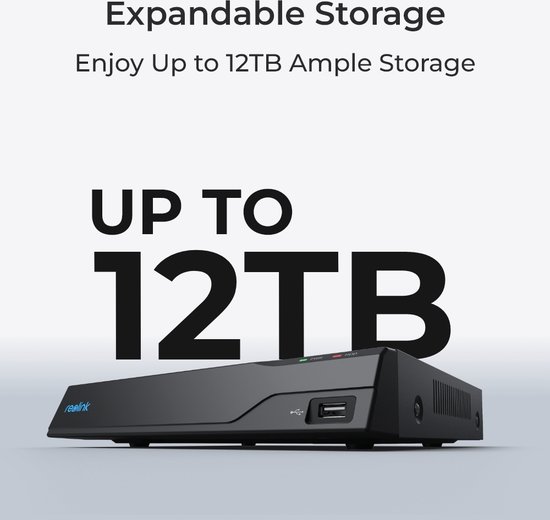 NVS8(NHD) - 8-kanaals PoE NVR voor 24/7 opname, ondersteuning tot 16 MP, geen ingebouwde HDD, opslagcapaciteit tot 12 TB van NVS — afbeelding 3