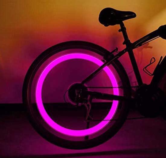 Lumière LED Roue De Vélo - 7 Couleurs 18 Modes - Rechargeable (LD79)