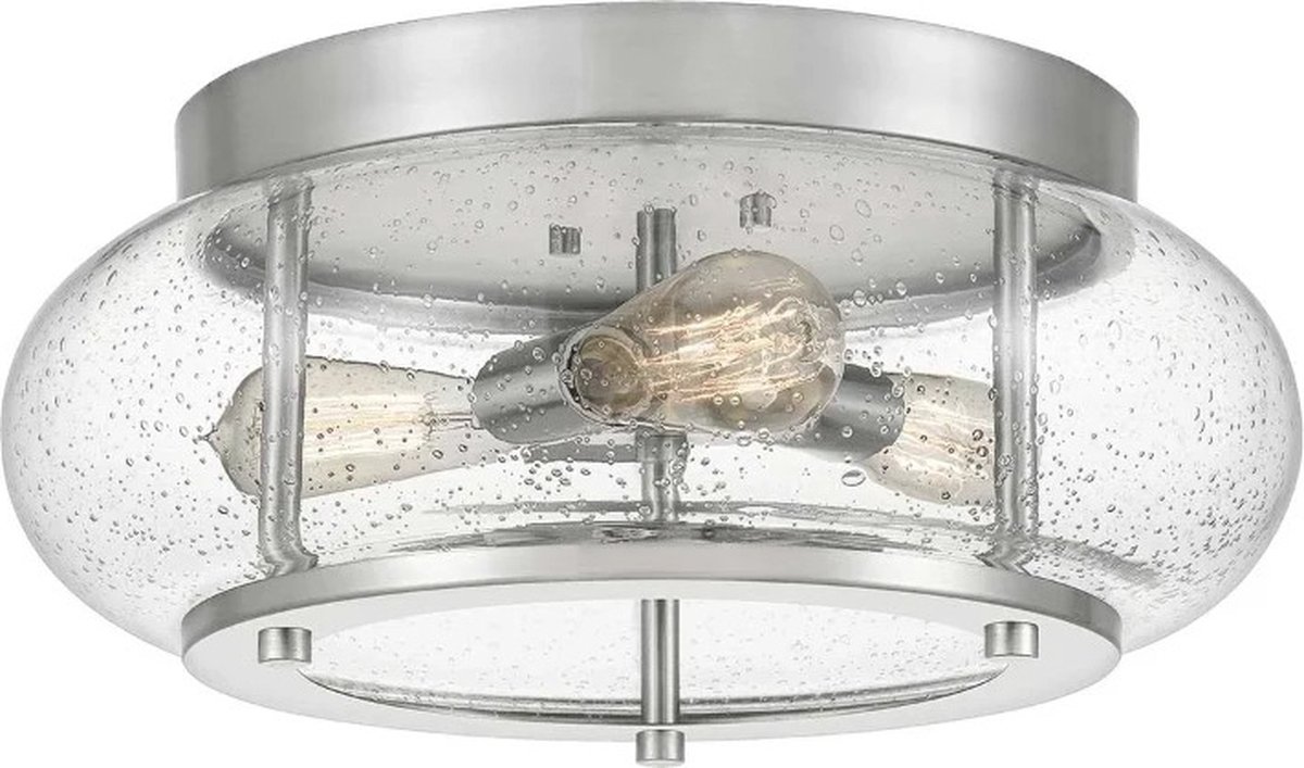 Quoizel LED Plafondlamp Trilogy | 3X E27 Max 60W | Dimbaar | Brushed Nickel