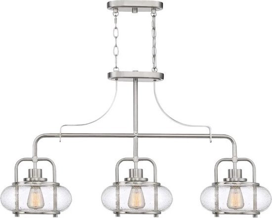 Lampe suspendue rurale - Éclairage Steady - Métal - Rural - E27 - L: 25,4 cm - Pour intérieur - Salon - Salle à manger - Argent