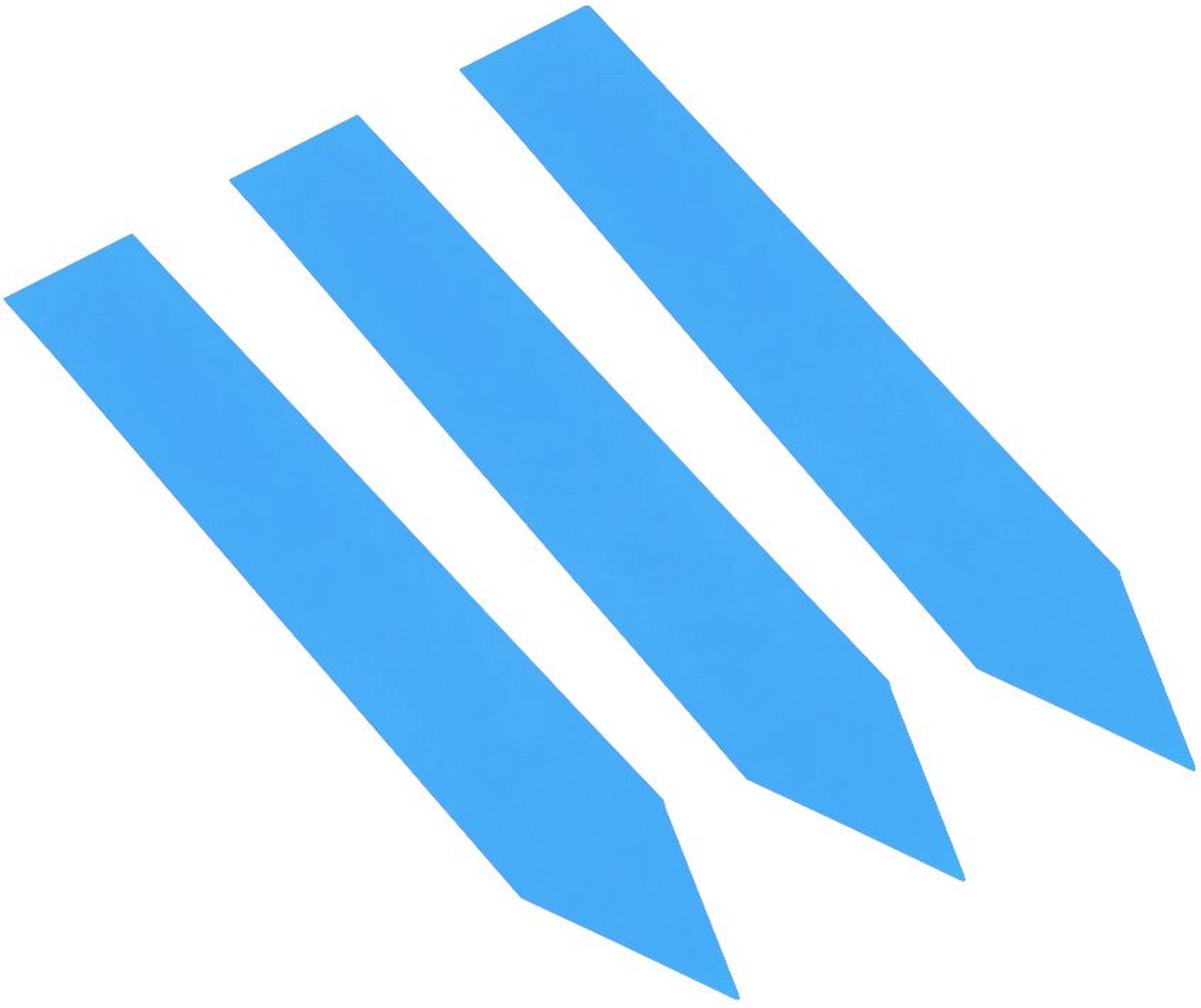 CombiCraft PVC Steeketiketten 100 x 16 mm Blauw - 100 stuks