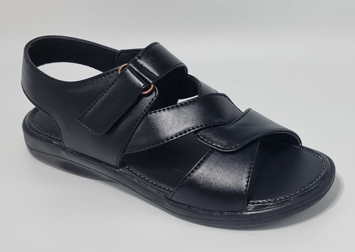 Millat - Sandalen Heren - Lichtgewicht Heren Sandalen - Cadeau voor Hem - Zacht Voetbed - Klittenband Sluiting - Zwart - Maat 41