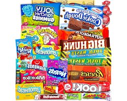 Grote Amerikaanse snoepgoed-cadeaumand - Hersheys Reeses Nerds Jolly Rancher - retro geschenkdoos - Vaderdag