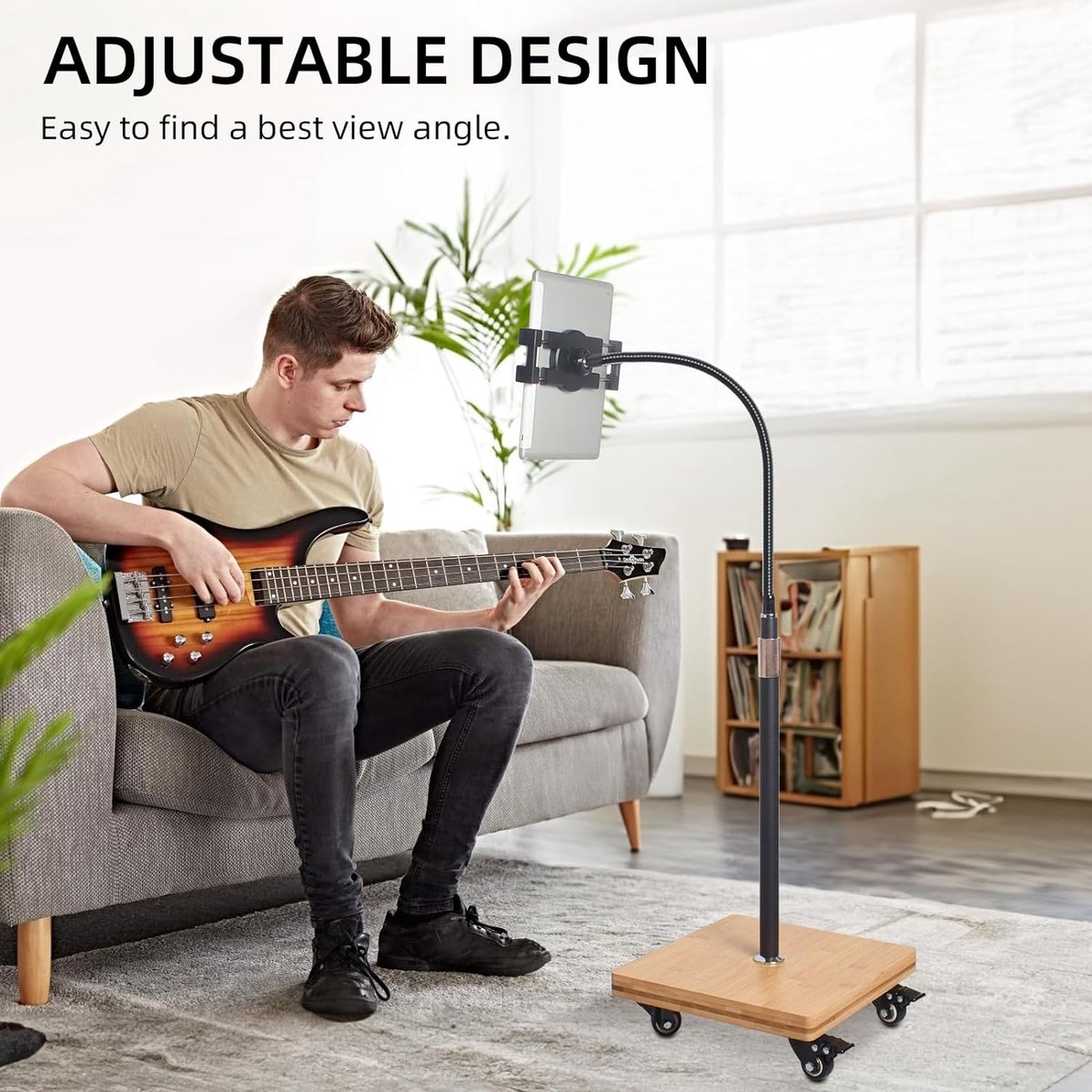 Giftorld Tabletstandaardhouder voor Bed, Tafel - Flexibel verstelbare lange zwanenhalsarm Tabletbeugelklem Compatibel met Mobiele Telefoon/iPhone/iPad/Galaxy Tab/Kindle Fire/of Andere 4,7-12,9