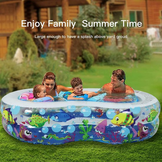 Foto: Opblaasbaar zwembad dothfolle 175 3 cm x 43 x 18 inch opblaasbaar zwembad voor kinderen volwassenen gezinsformaat bovengronds zwembad eenvoudige set voor achtertuin tuin buitenshuis zomer water