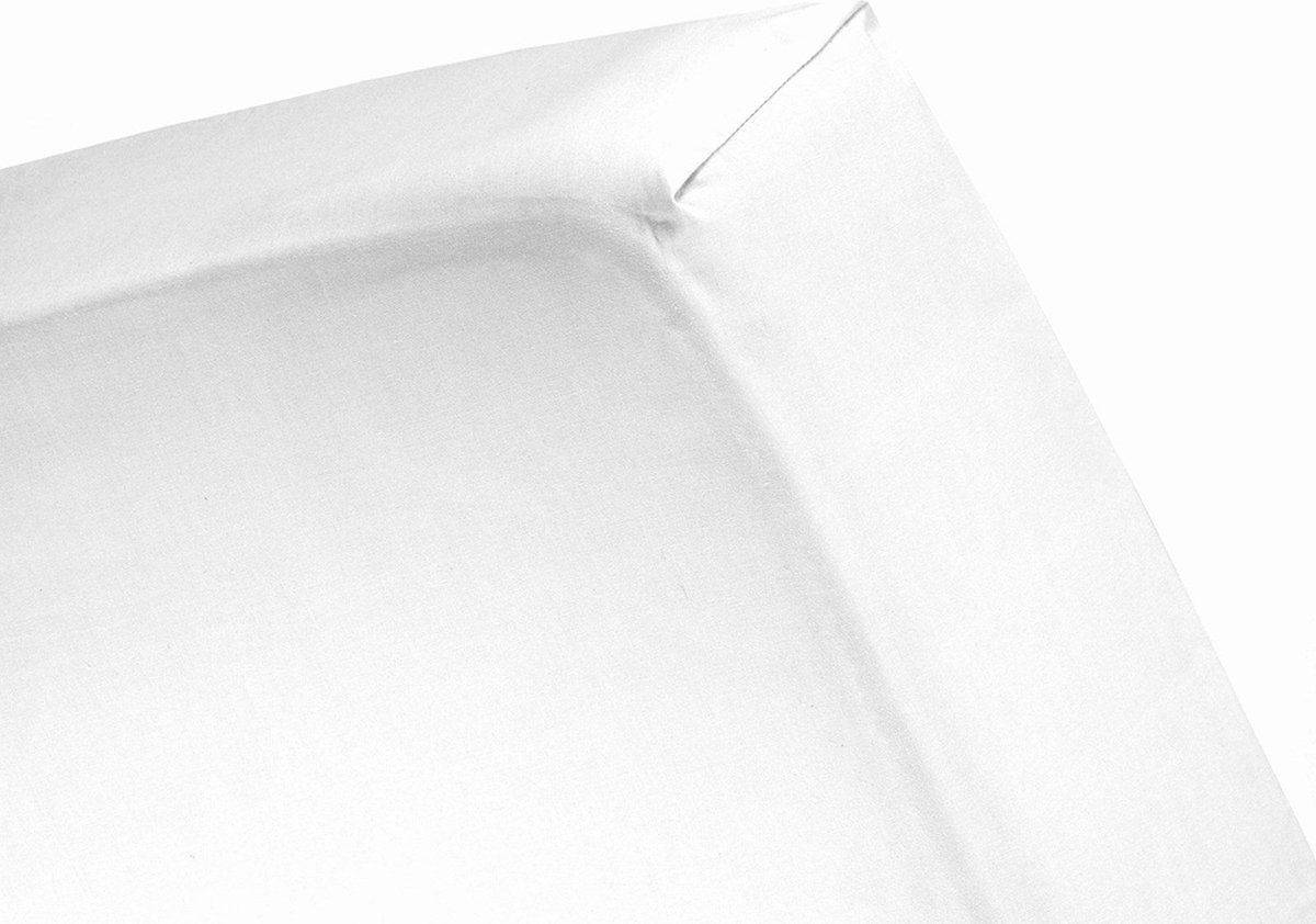 YOON hoeslaken katoensatijn wit - 180x200 cm - GOTS gecertificeerd 100% katoensatijn