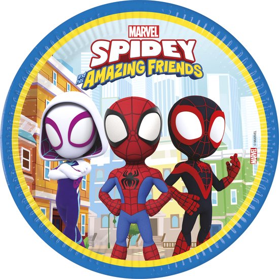 Vegaoo - 8 assiettes Spidey et ses Grands Amis 23 cm